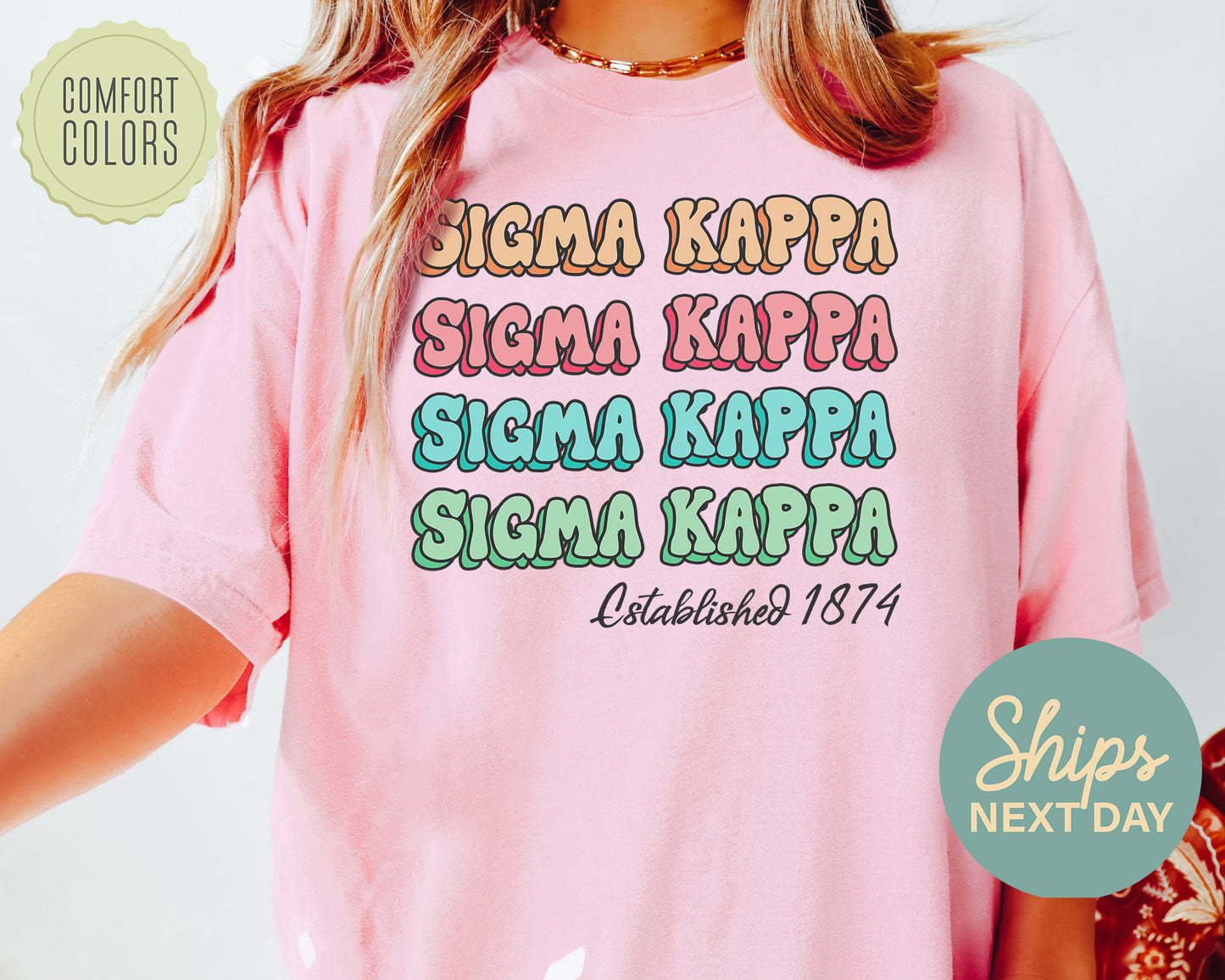 Sigma Kappa Lucy Comfort Colors Sorority T-shirt _ 280g
