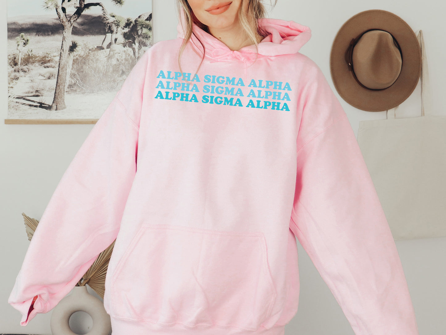 Alpha Sigma Alpha Touch of Blue Sorority Hoodie _ 2583g