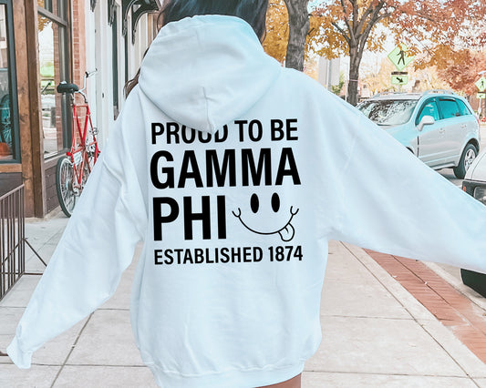 Gamma Phi Beta Proud to Be Sorority Hoodie _ 33142g