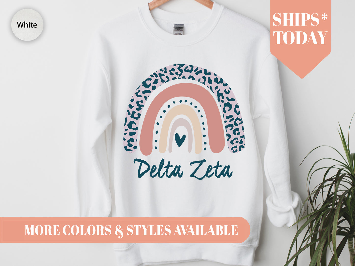 Delta Zeta Greek Rainbow Sorority Sweatshirt _ 2746g