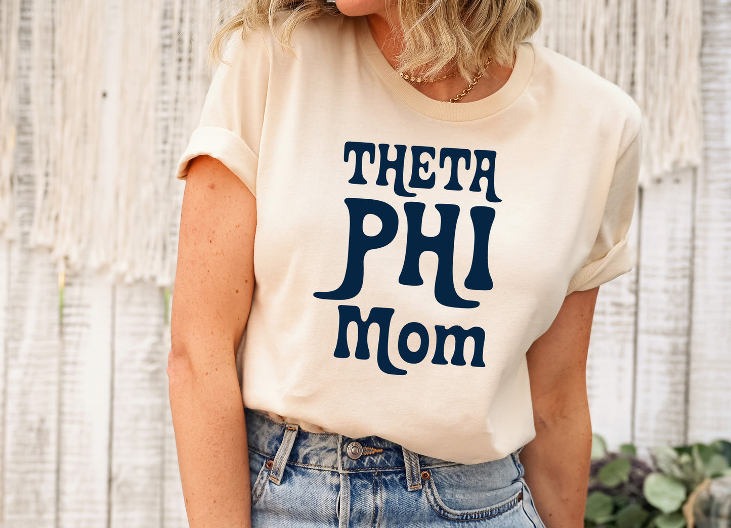 Theta Phi Alpha Got it from my Mom Sorority T-shirt _ 3095g