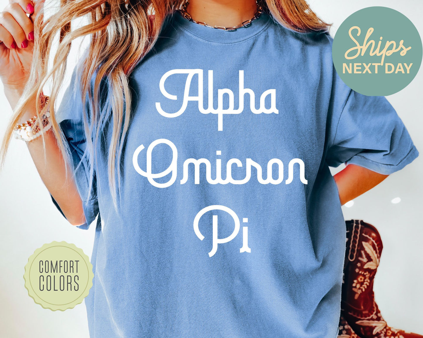 Alpha Omicron Pi All About That Pop Comfort Colors Sorority T-shirt _ 2685g
