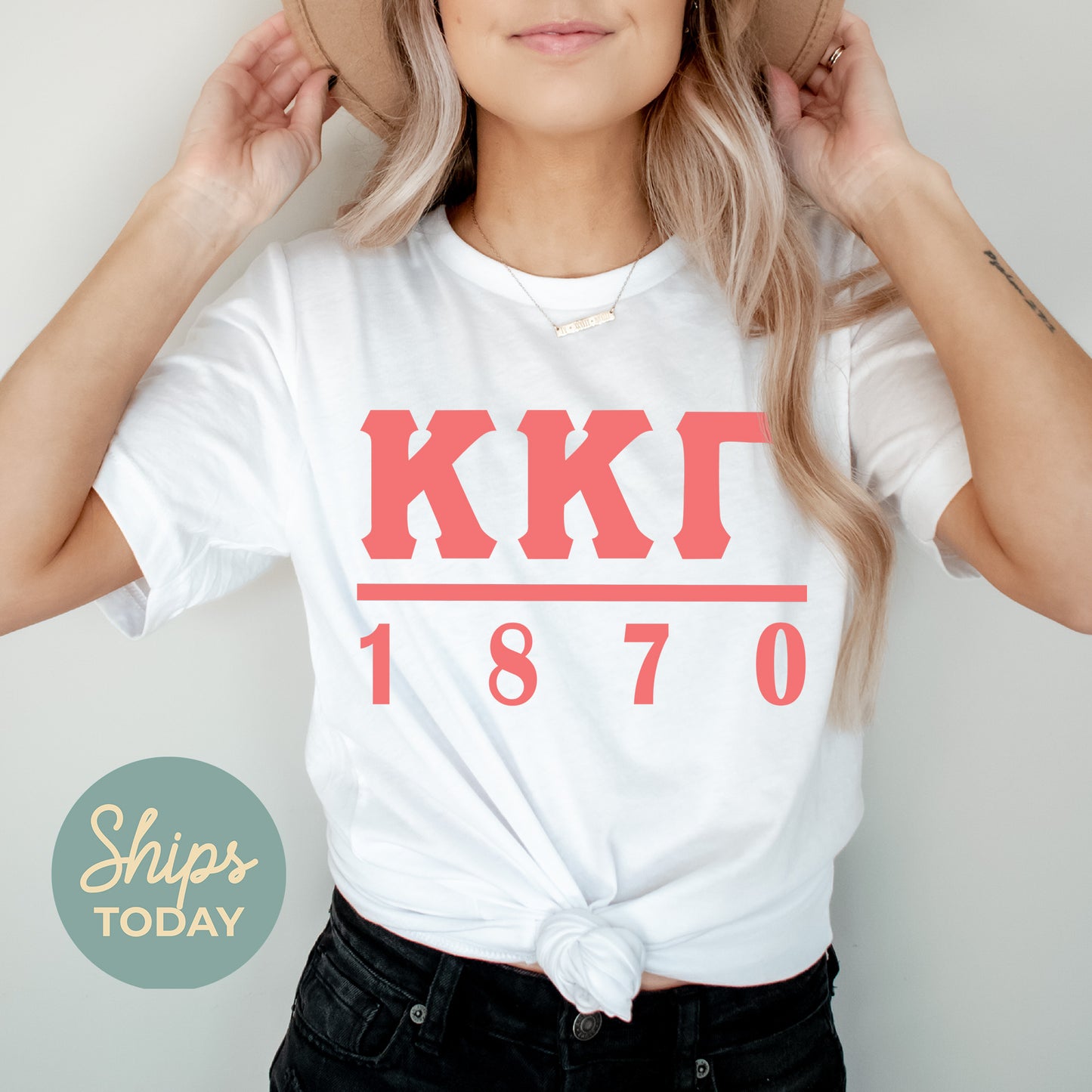 Kappa Kappa Gamma Monochromatic Sorority T-shirt _ 30860g