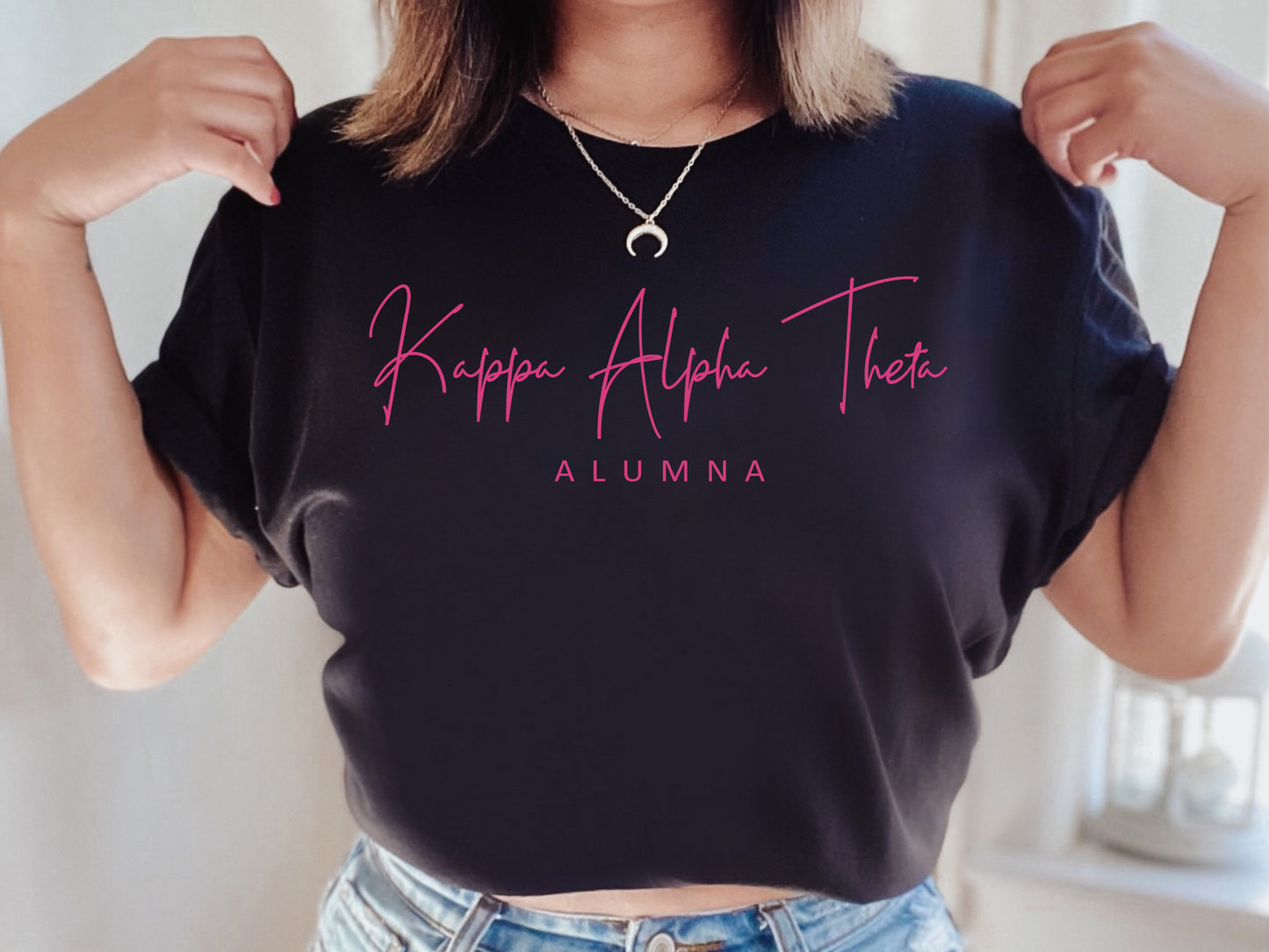Kappa Alpha Theta Simple and Sweet Alumna Sorority T-shirt _ 507g