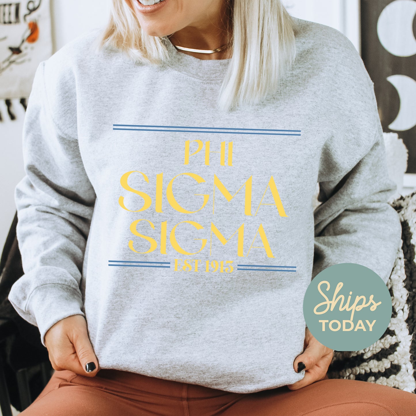 Phi Sigma Sigma Greek Harmony Sorority Sweatshirt _ 34983g