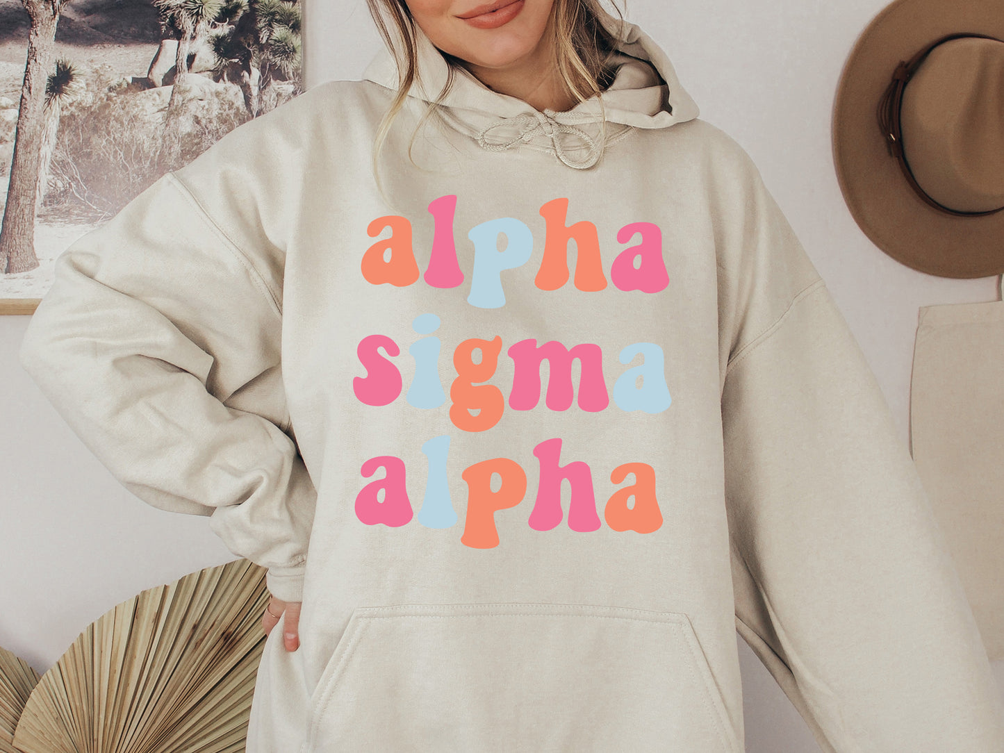Alpha Sigma Alpha Vividly Vibrant Sorority Hoodie _ 3155g