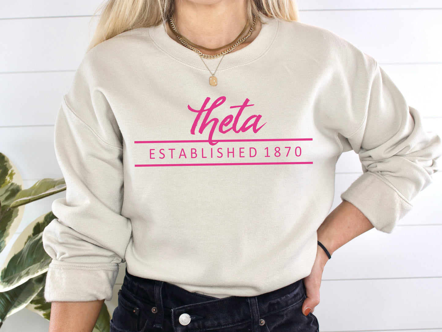 Kappa Alpha Theta All Pink Sorority Sweatshirt _ 767g