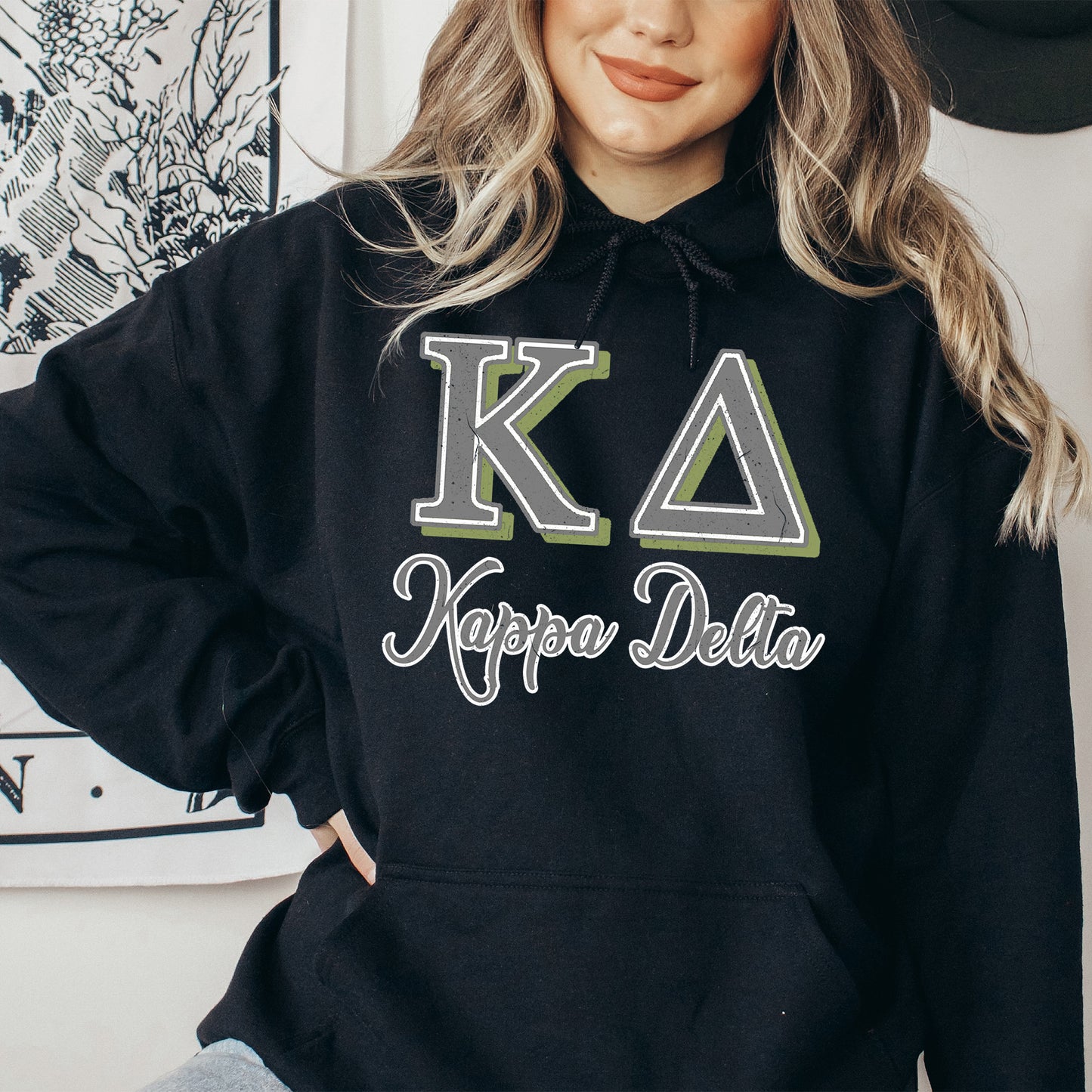 Kappa Alpha Theta Greek Colors Sorority Hoodie _ 36084g