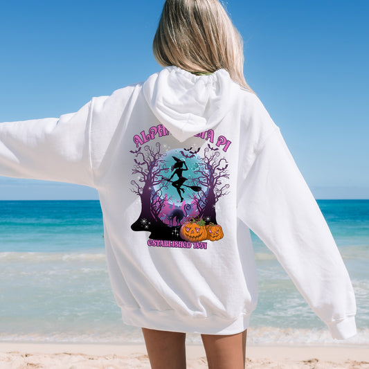 Alpha Delta Pi Halloween Witch Sorority Hoodie _ 36227g