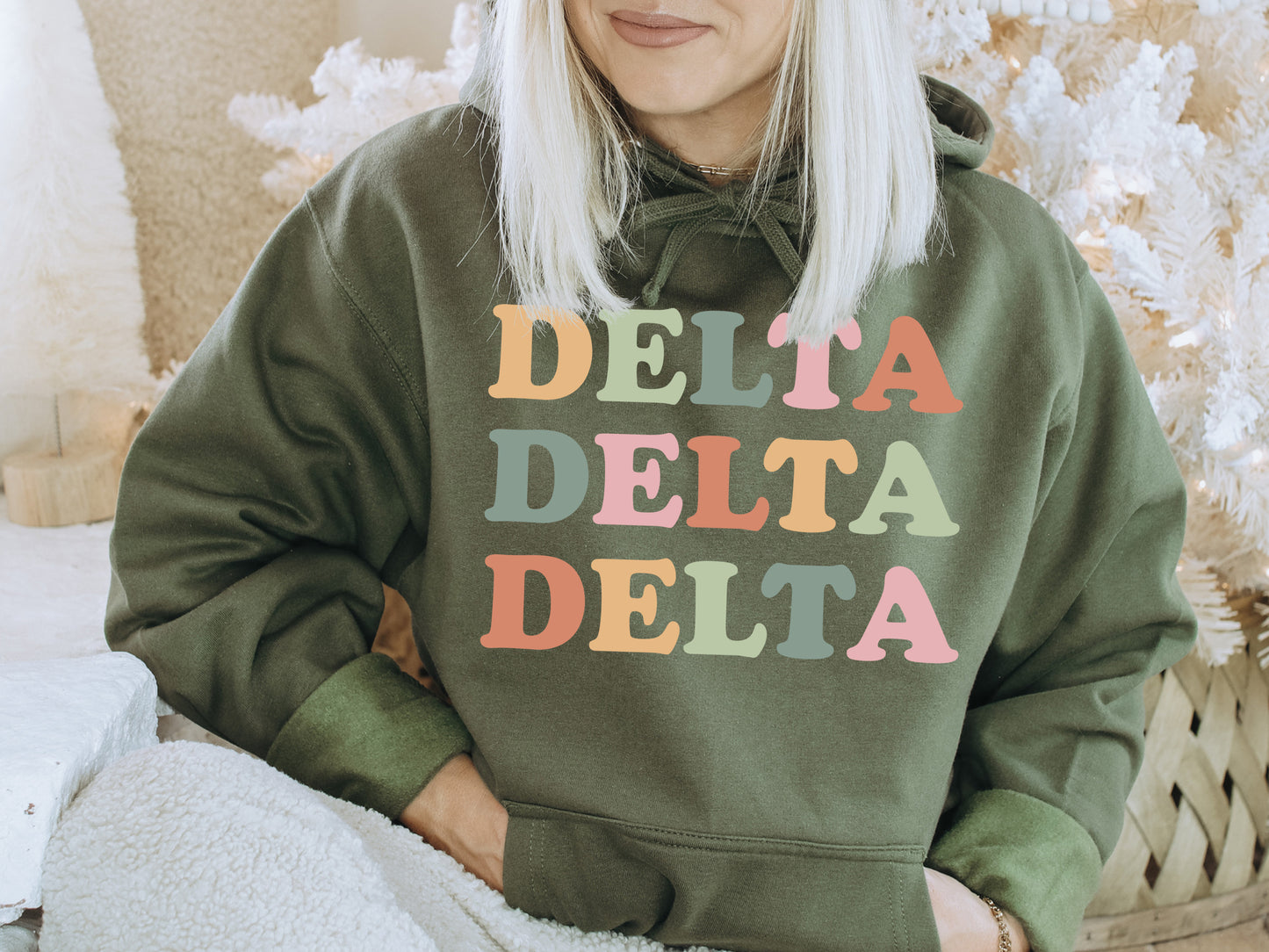 Delta Delta Delta Bright and Proud Sorority Hoodie _ 424g