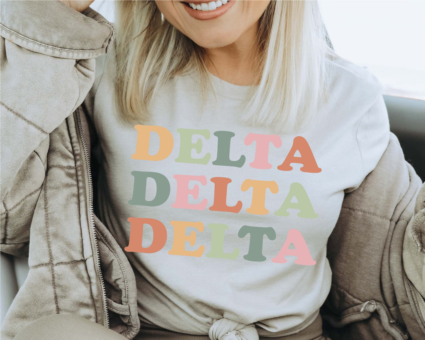 Delta Delta Delta Bright and Proud Sorority T-shirt _ 424g