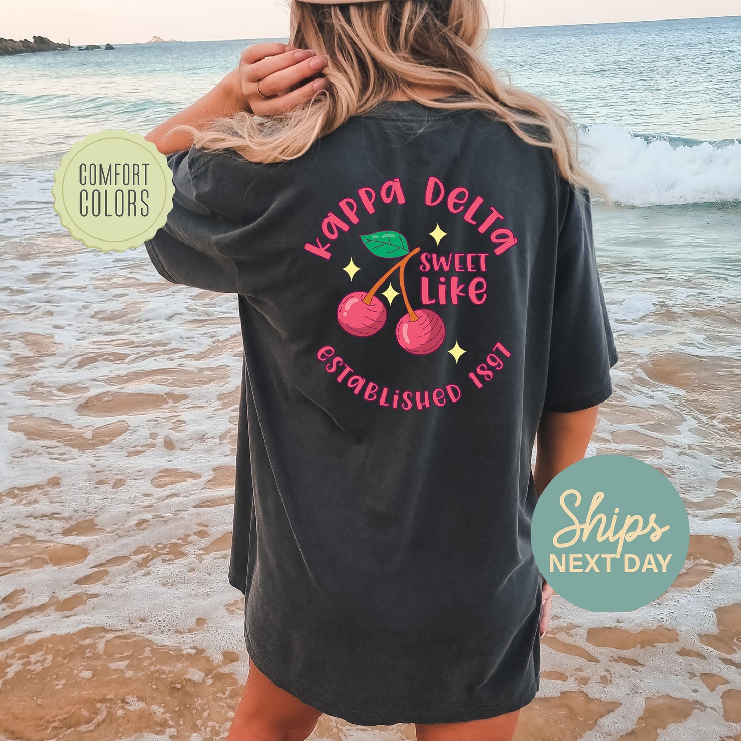 Kappa Delta Sweet Like Cherry Comfort Colors Sorority T-shirt _ 32045g