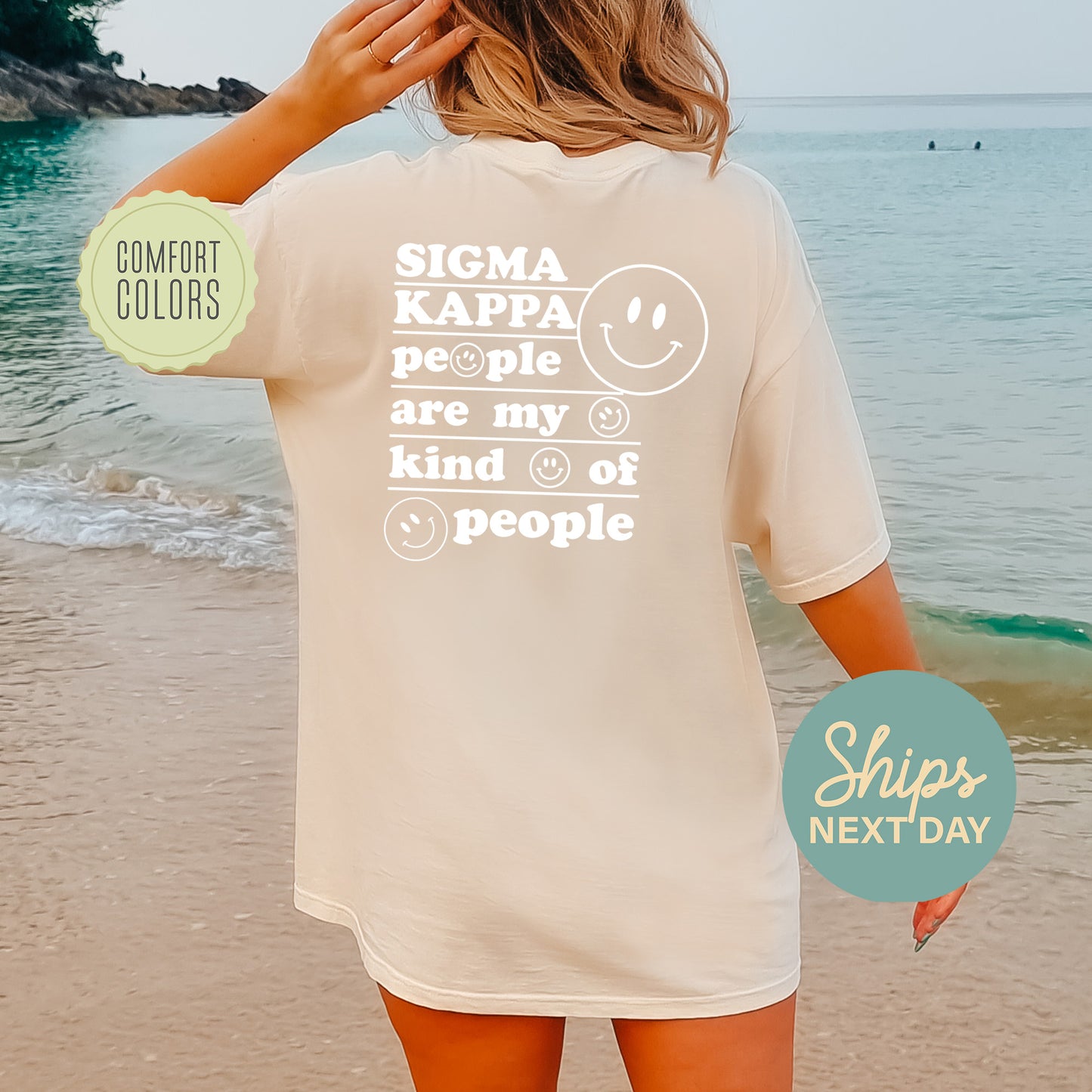 Sigma Kappa My Kind of People Comfort Colors Sorority T-shirt _ 33280g