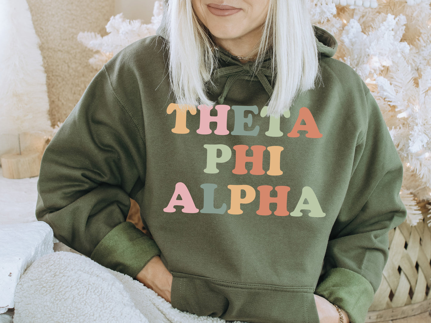 Theta Phi Alpha Bright and Proud Sorority Hoodie _ 438g