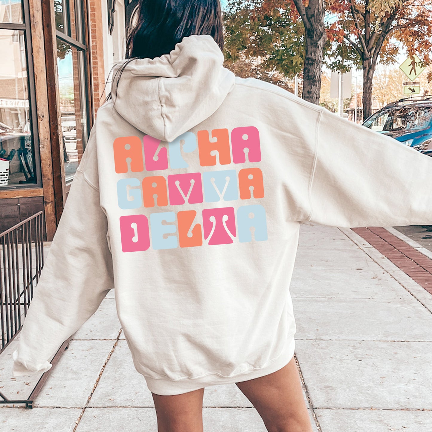 Alpha Gamma Delta Vibrant Verve Sorority Hoodie _ 32604g