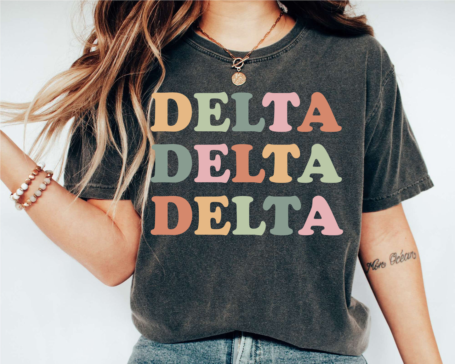 Delta Delta Delta Bright and Proud Sorority T-shirt _ 424g