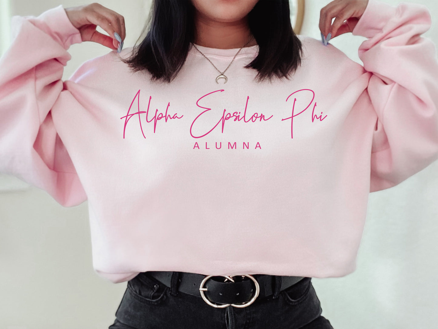 Alpha Epsilon Phi Simple and Sweet Alumna Sorority Sweatshirt _ 494g