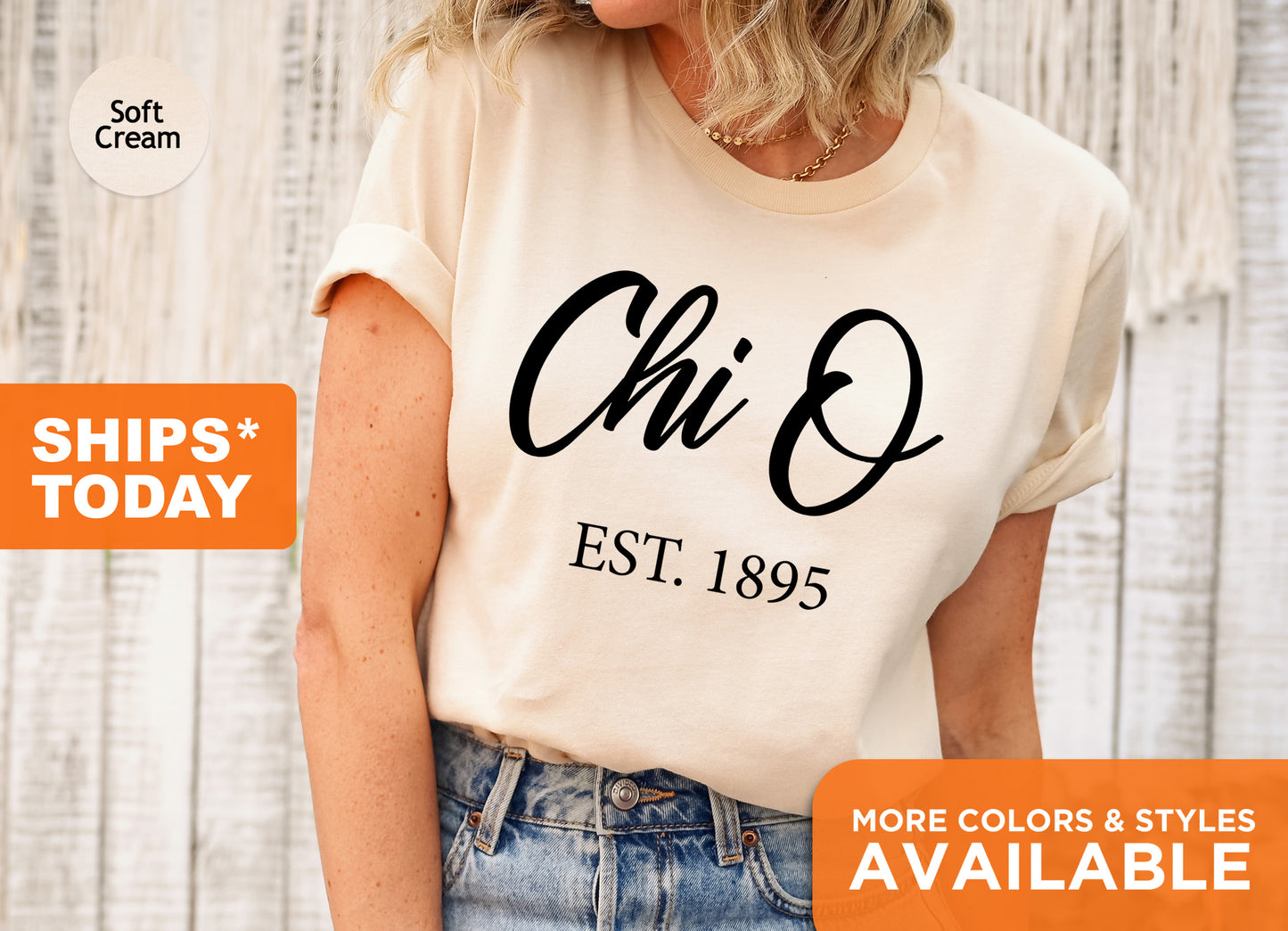 Chi Omega Black Flowy Sorority T-shirt _ 86g