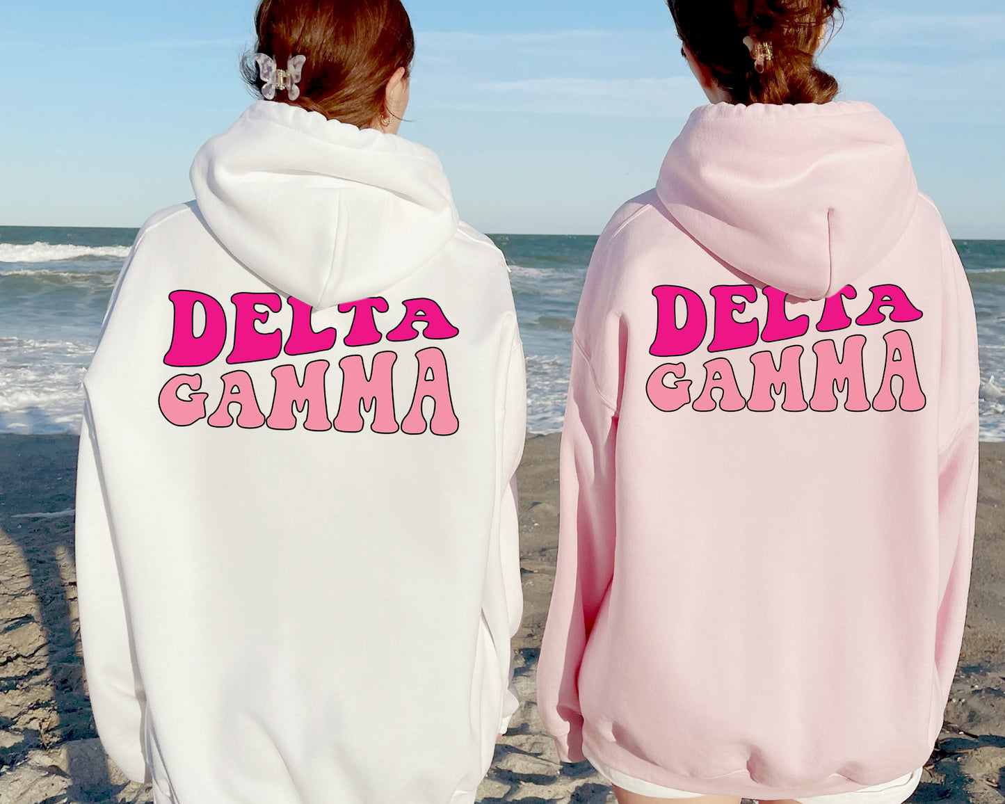 Delta Gamma Shades of Pink Sorority Hoodie _ 32983g