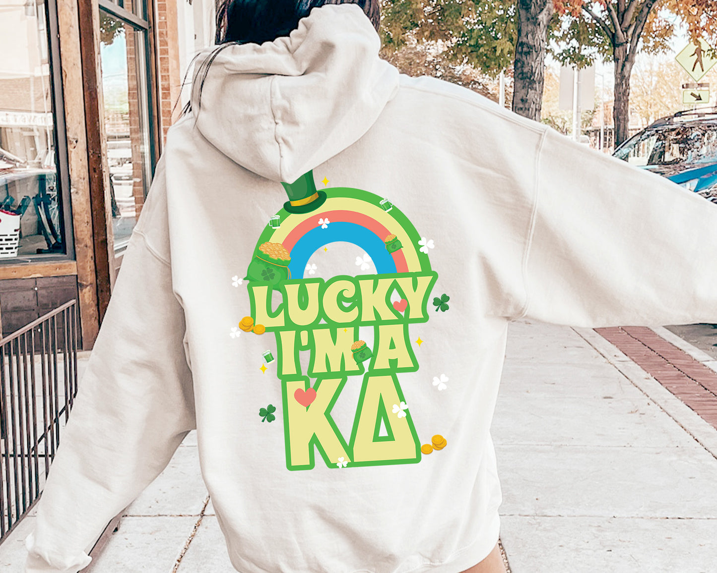 Kappa Delta Lucky Rainbow Sorority Hoodie _ 32884g