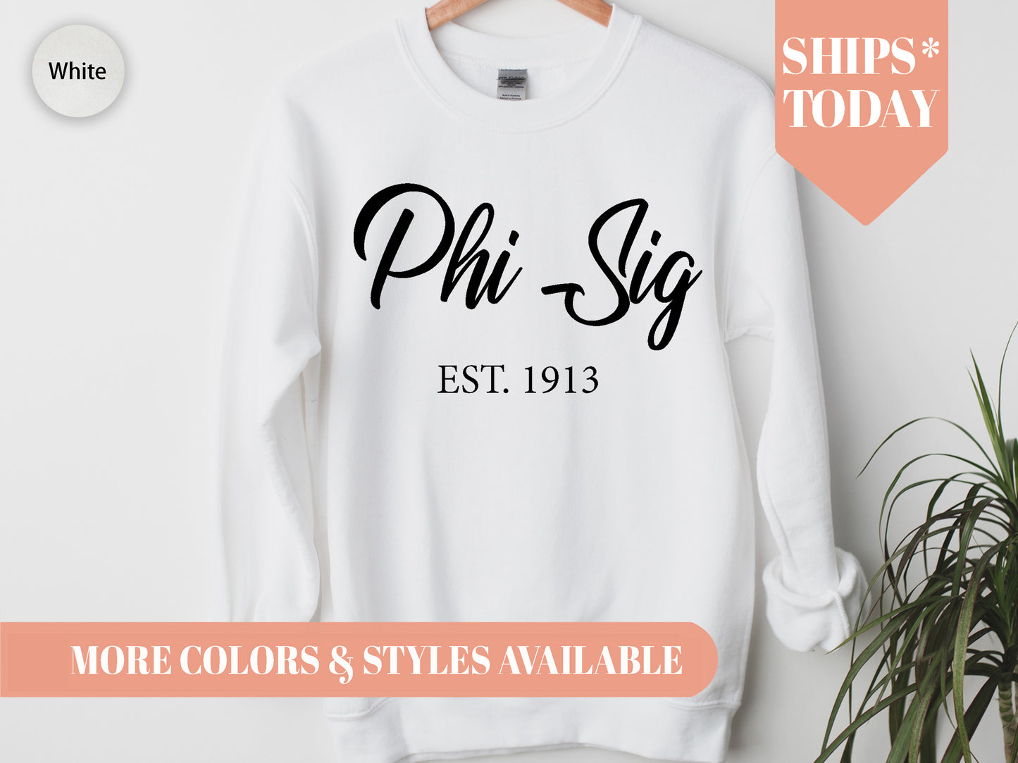 Phi Sigma Sigma Black Flowy Sorority Sweatshirt _ 96g
