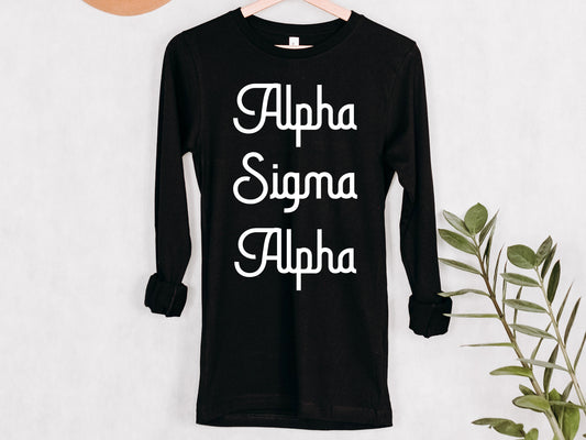 Alpha Sigma Alpha All About That Pop Sorority Long Sleeve T-shirt _ 2687g