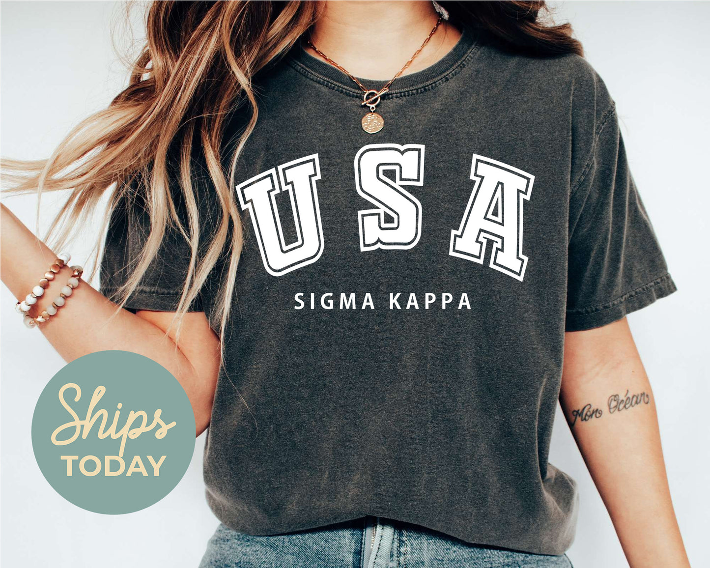 Sigma Kappa Proud American Sorority T-shirt _ 2313g