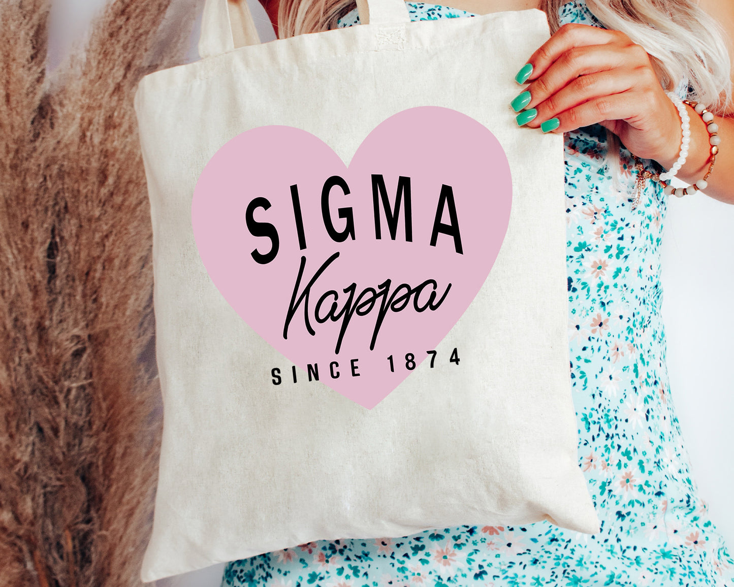 Sigma Kappa Pretty in Pink Sorority Tote Bag _ 34304g