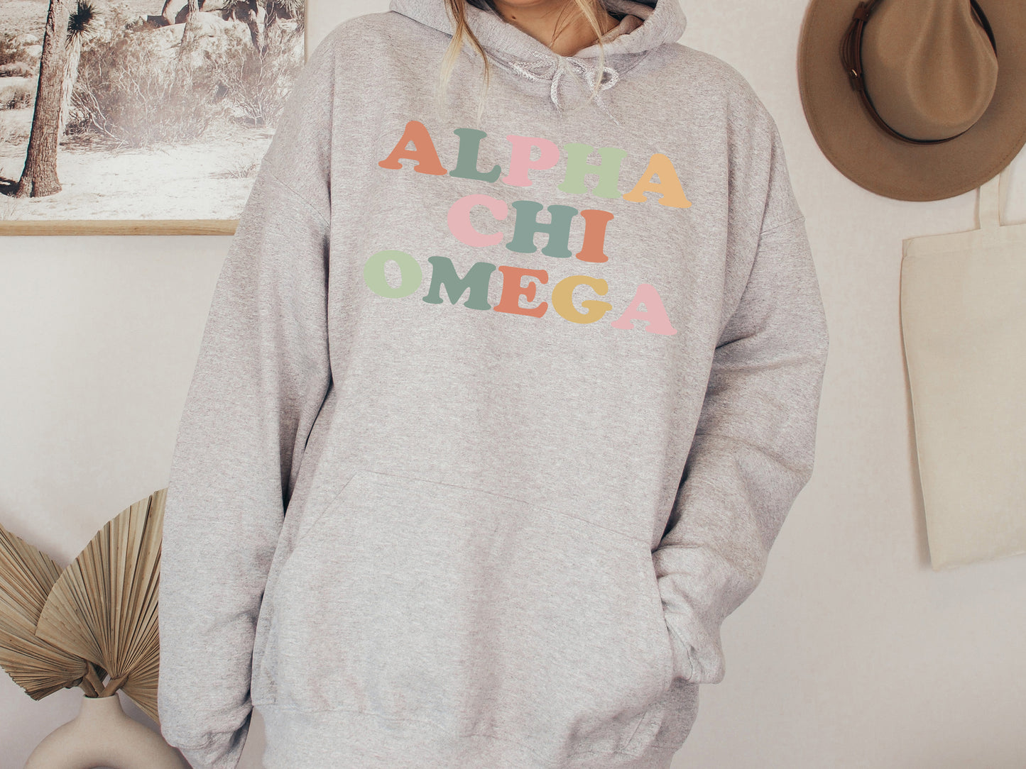 Alpha Chi Omega Bright and Proud Sorority Hoodie _ 414g