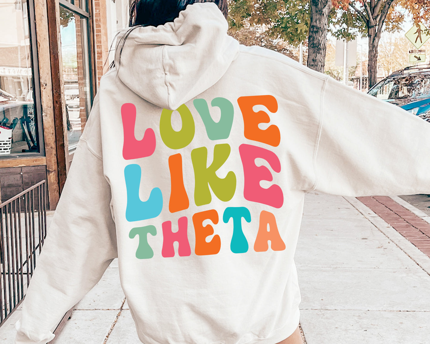 Kappa Alpha Theta Blissful and Vibrant Sorority Hoodie _ 33169g