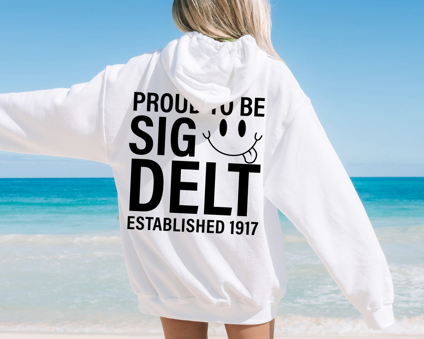 Sigma Delta Tau Proud to Be Sorority Hoodie _ 33149g