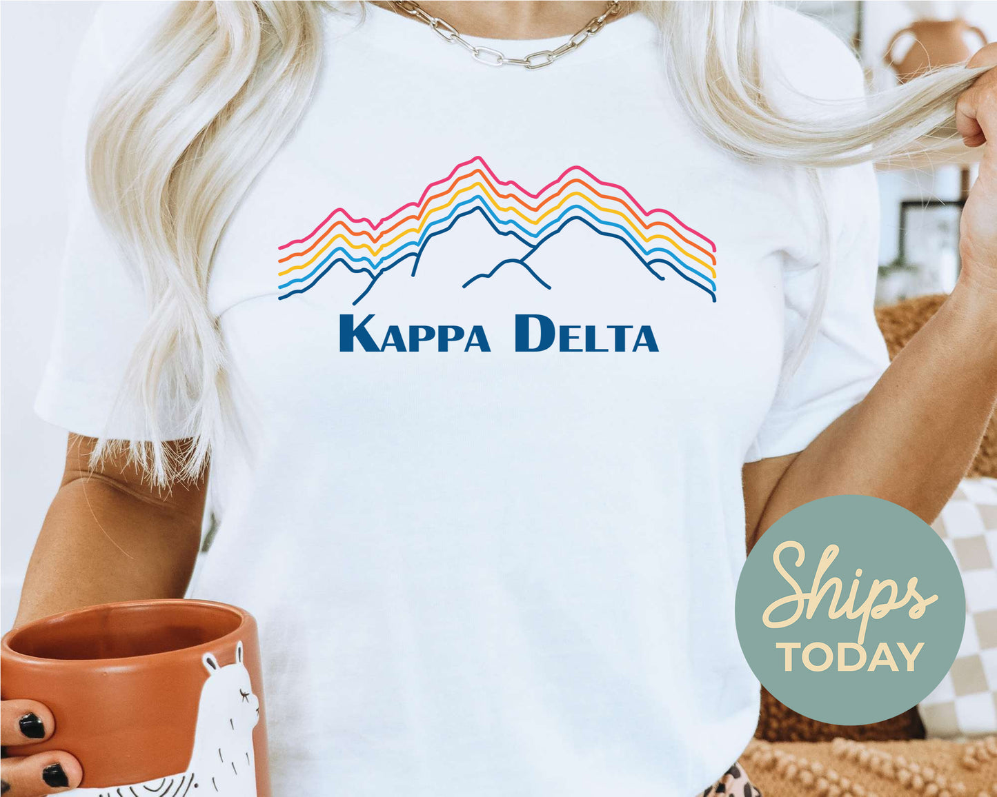 Kappa Delta Rainbow Mountains Sorority T-shirt _ 2645g