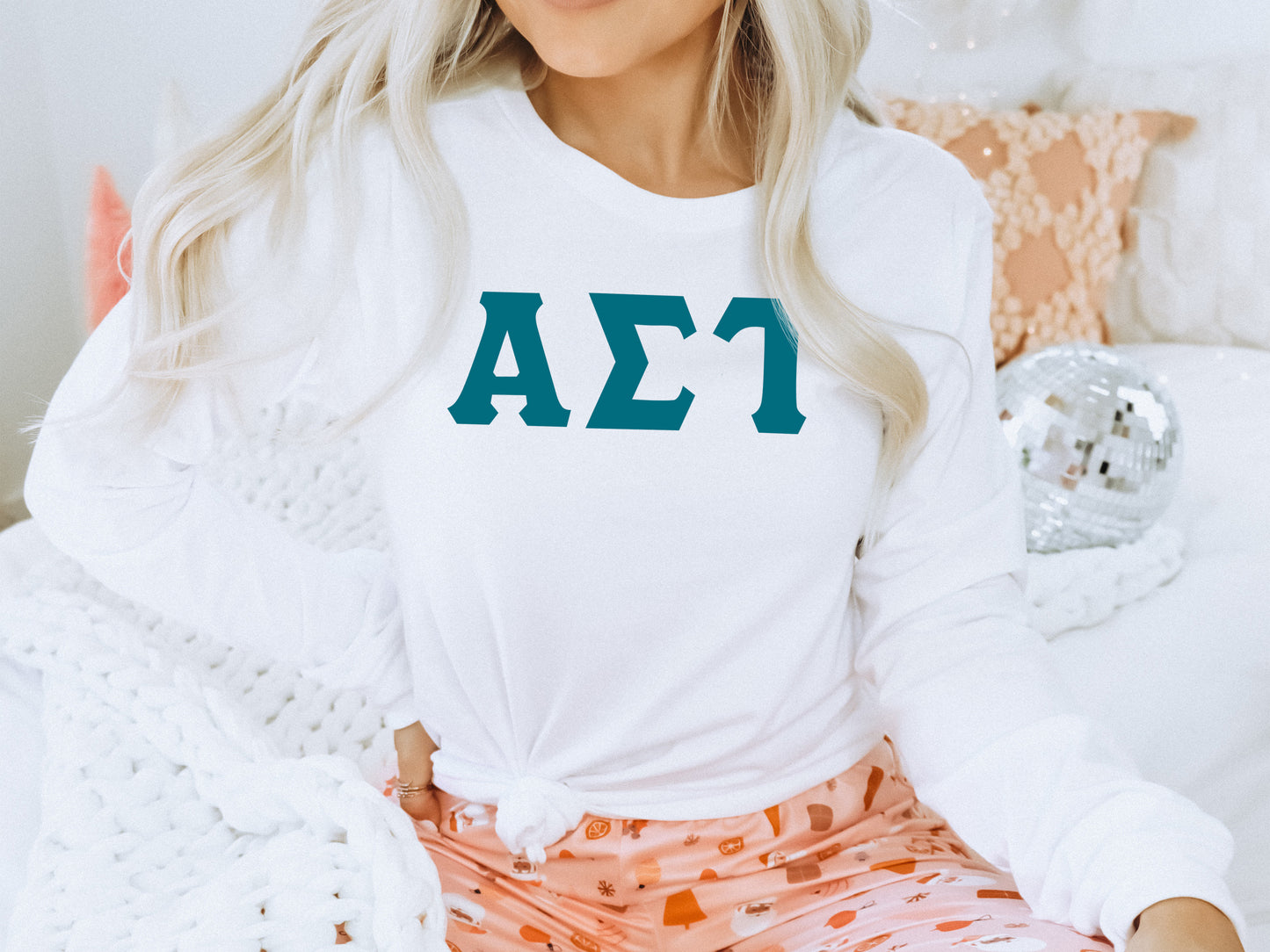 Alpha Sigma Tau Back to the Basics Sorority Long Sleeve T-shirt _ 629g
