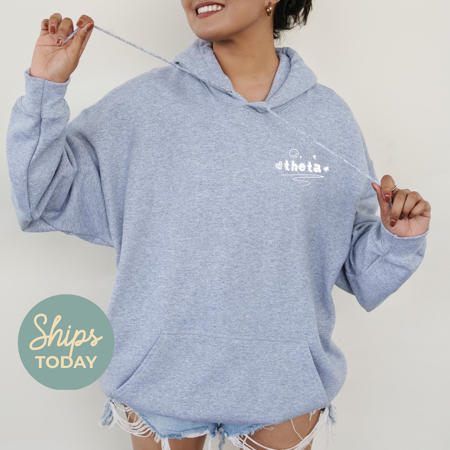 Kappa Alpha Theta Fun Letters Sorority Hoodie _ 39231g