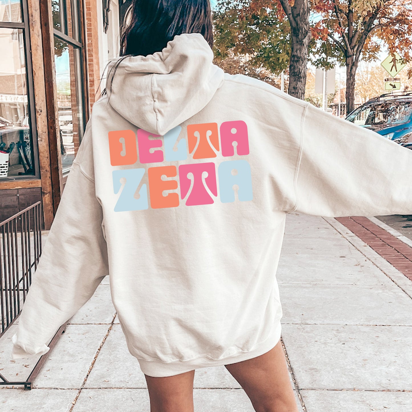Delta Zeta Vibrant Verve Sorority Hoodie _ 32614g