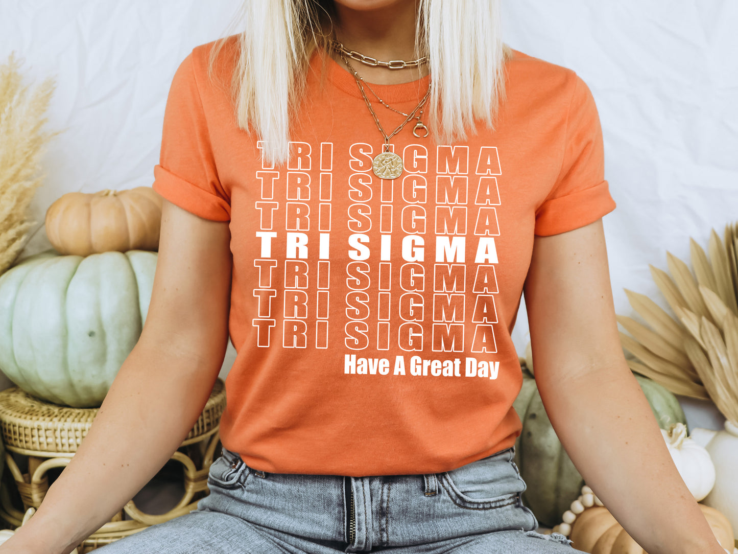 Sigma Sigma Sigma Have a Great Day Sorority T-shirt _ 2131g