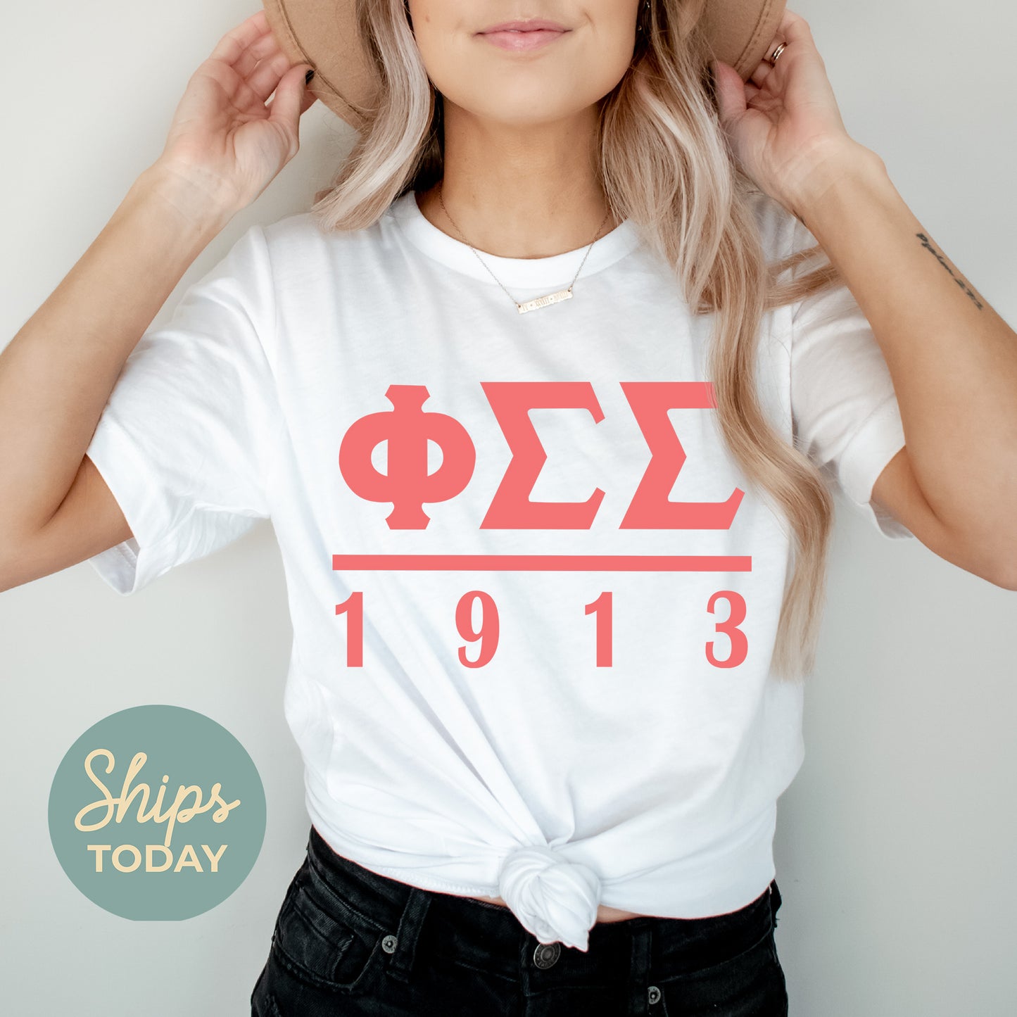 Phi Sigma Sigma Monochromatic Sorority T-shirt _ 30862g