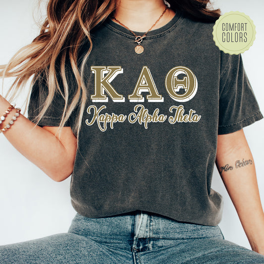 Kappa Delta Greek Colors Comfort Colors Sorority T-shirt _ 36085g