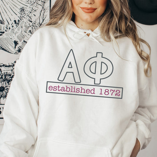 Alpha Phi Simply Greek Sorority Hoodie _ 39341g