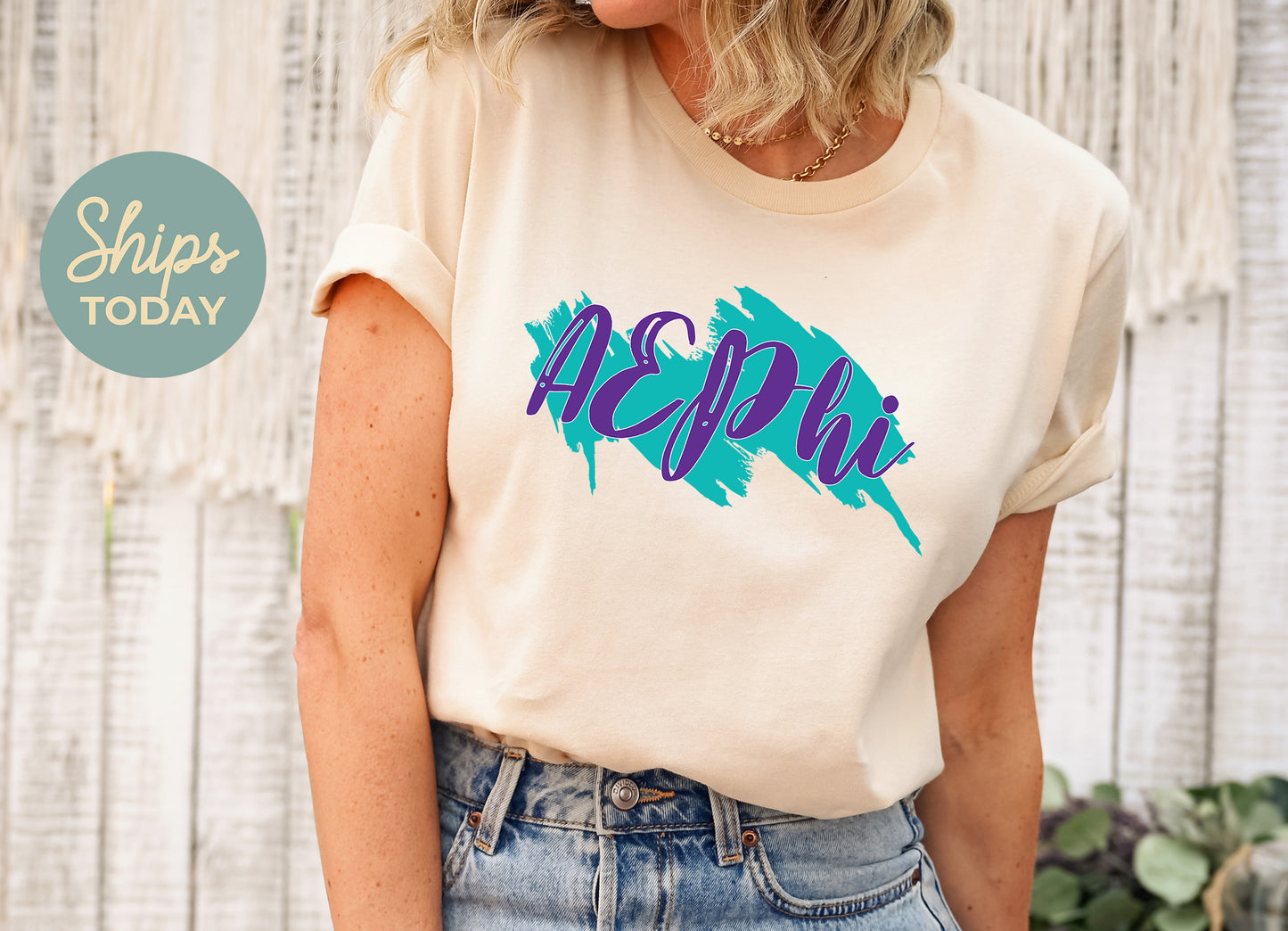 Alpha Epsilon Phi Paint Party Sorority T-shirt _ 4474g