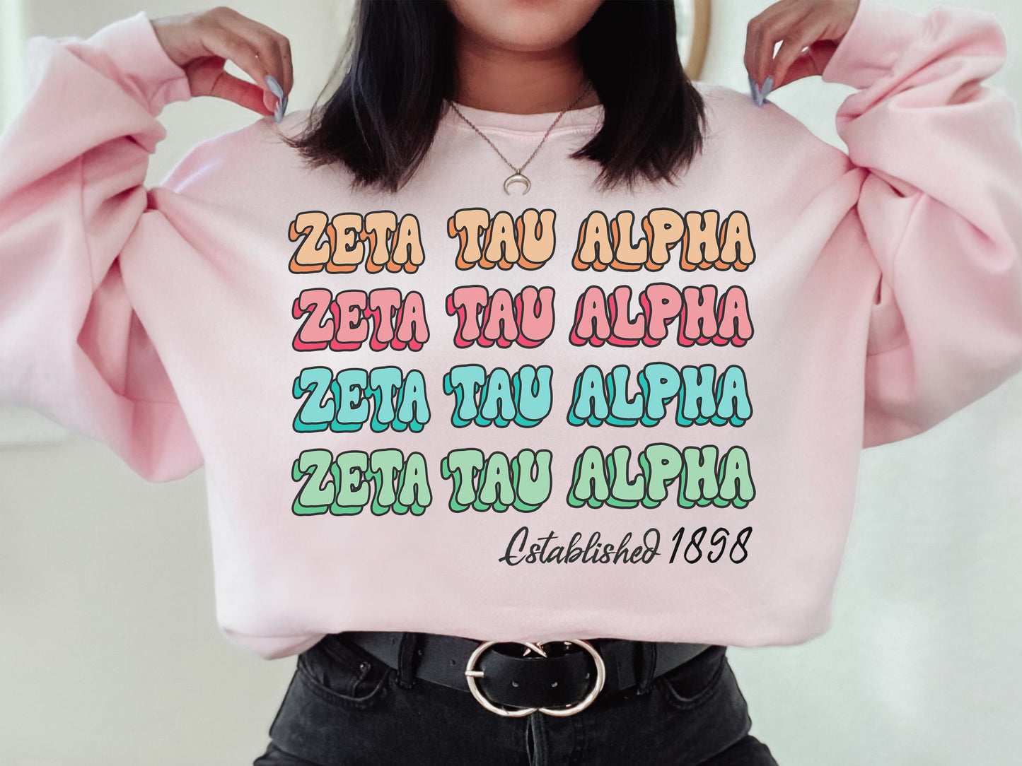 Zeta Tau Alpha Lucy Sorority Sweatshirt _ 283g