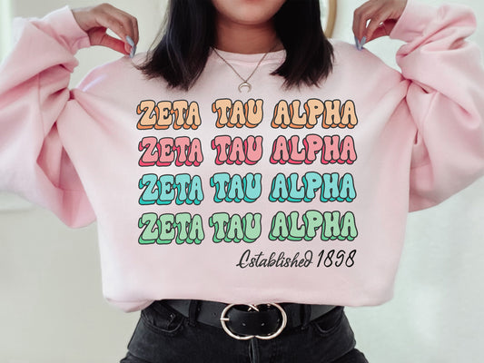 Zeta Tau Alpha Lucy Sorority Sweatshirt _ 283g