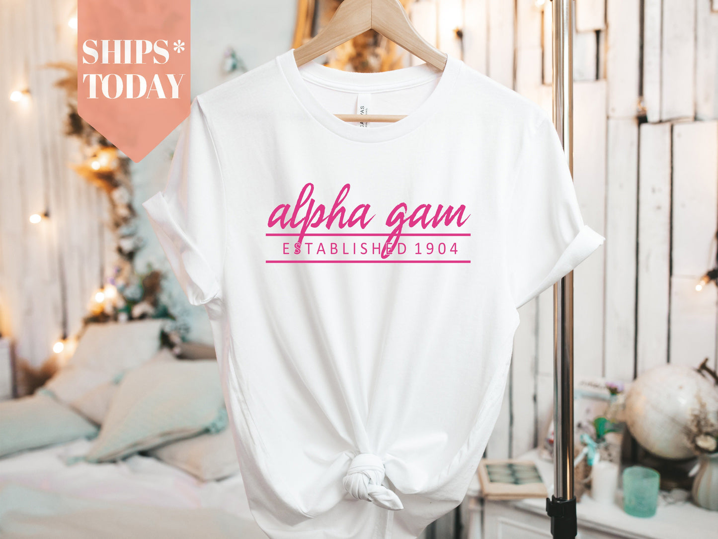 Alpha Gamma Delta All Pink Sorority T-shirt _ 755g