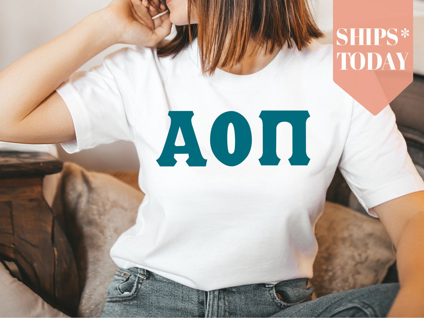 Alpha Omicron Pi Back to the Basics Sorority T-shirt _ 626g