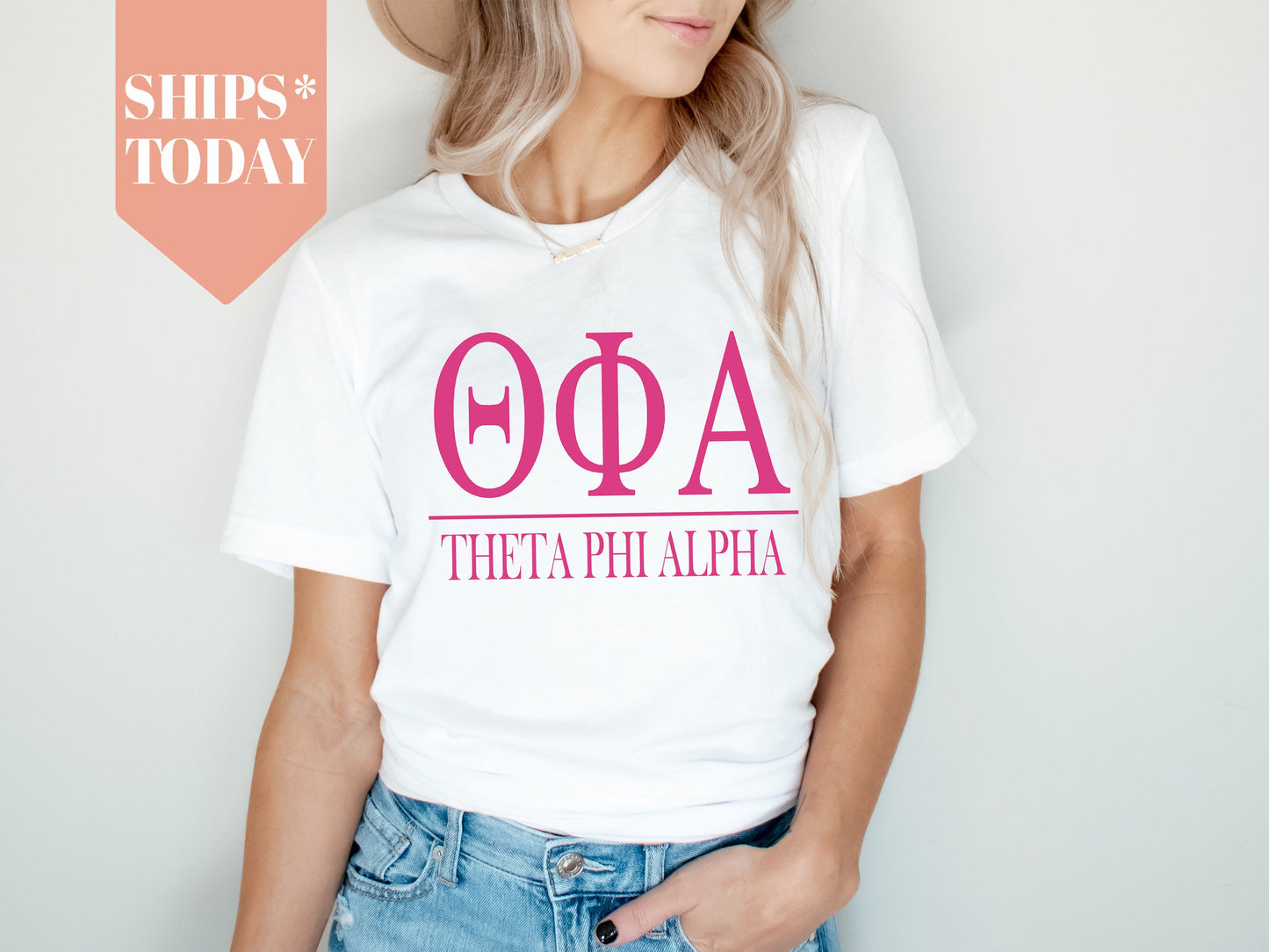 Theta Phi Alpha Loud Letters Sorority T-shirt _ 490g