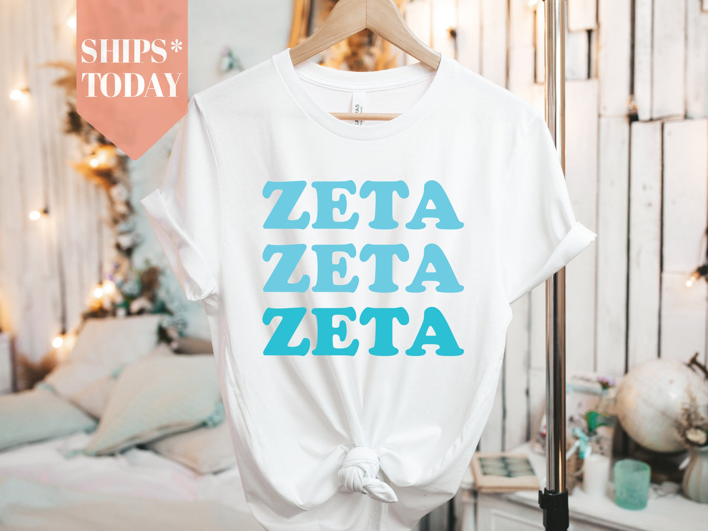 Zeta Tau Alpha Touch of Blue Sorority T-shirt _ 2602g