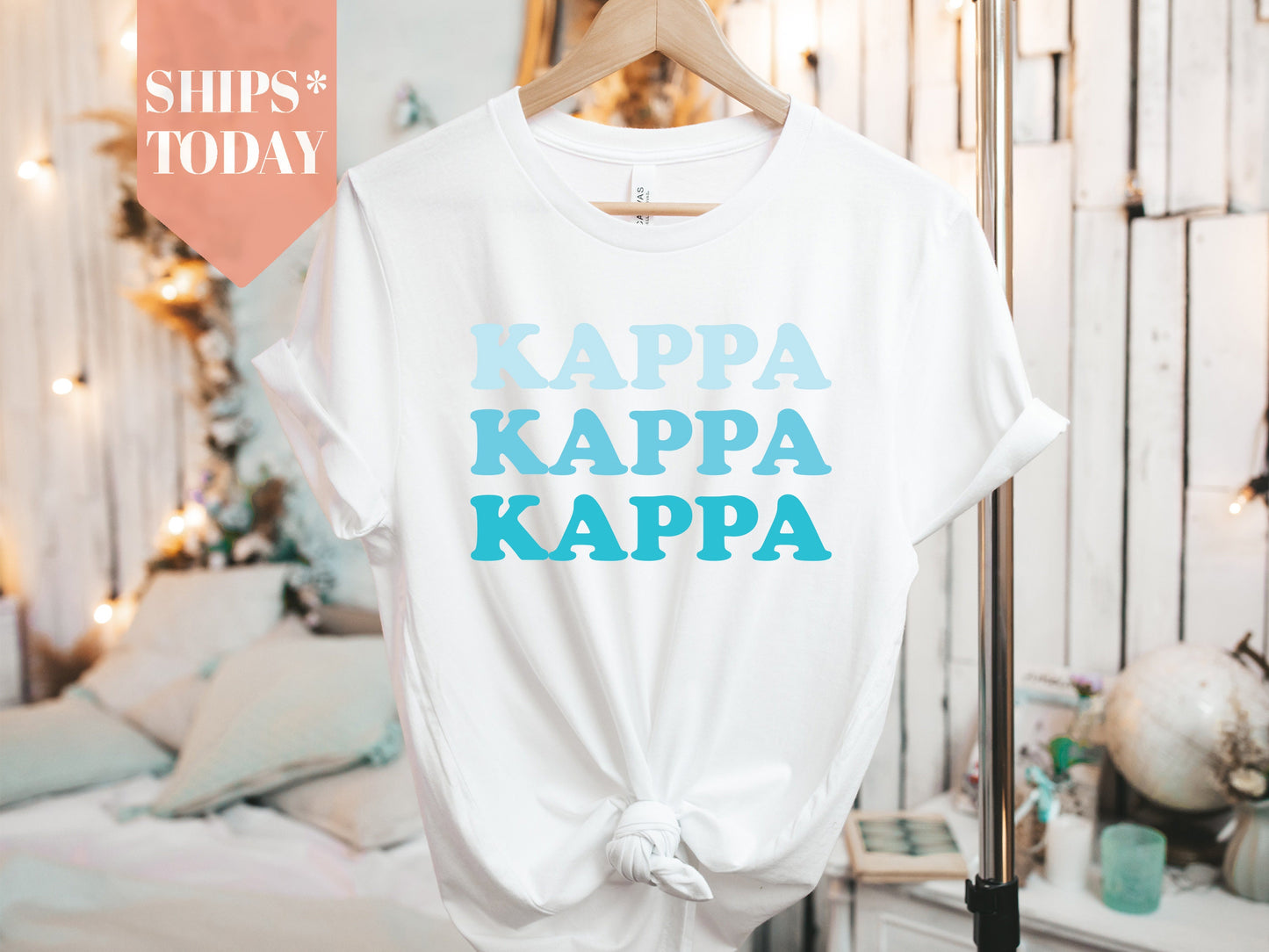 Kappa Kappa Gamma Touch of Blue Sorority T-shirt _ 2594g