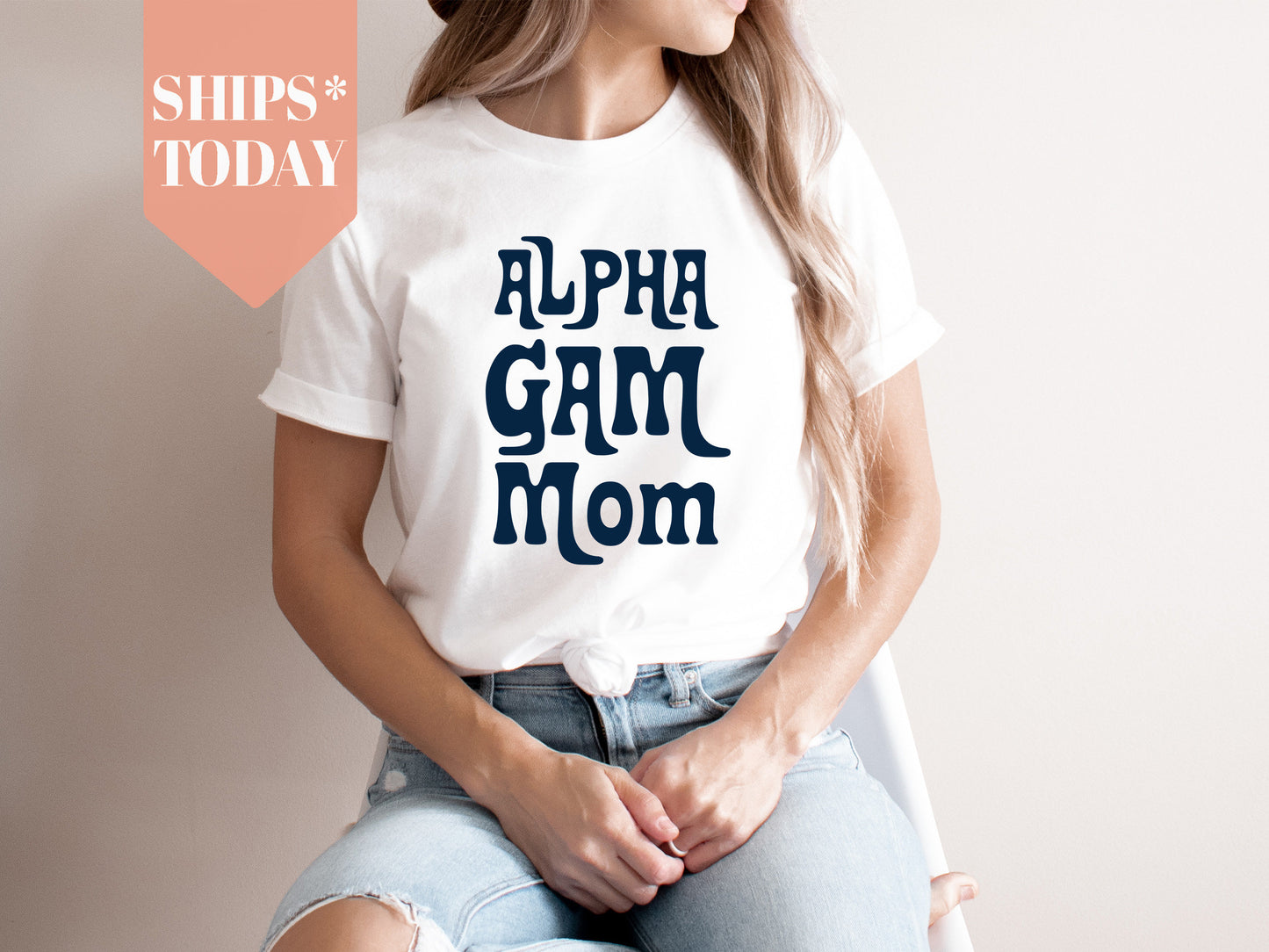 Alpha Gamma Delta Got it from my Mom Sorority T-shirt _ 3074g