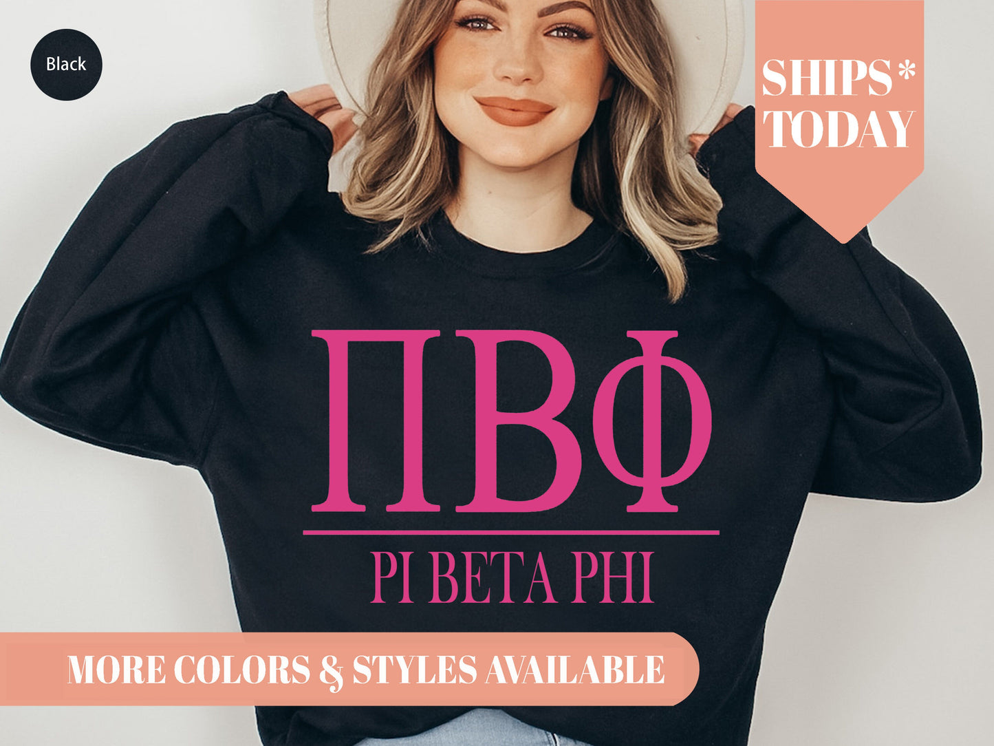 Pi Beta Phi Loud Letters Sorority Sweatshirt _ 486g