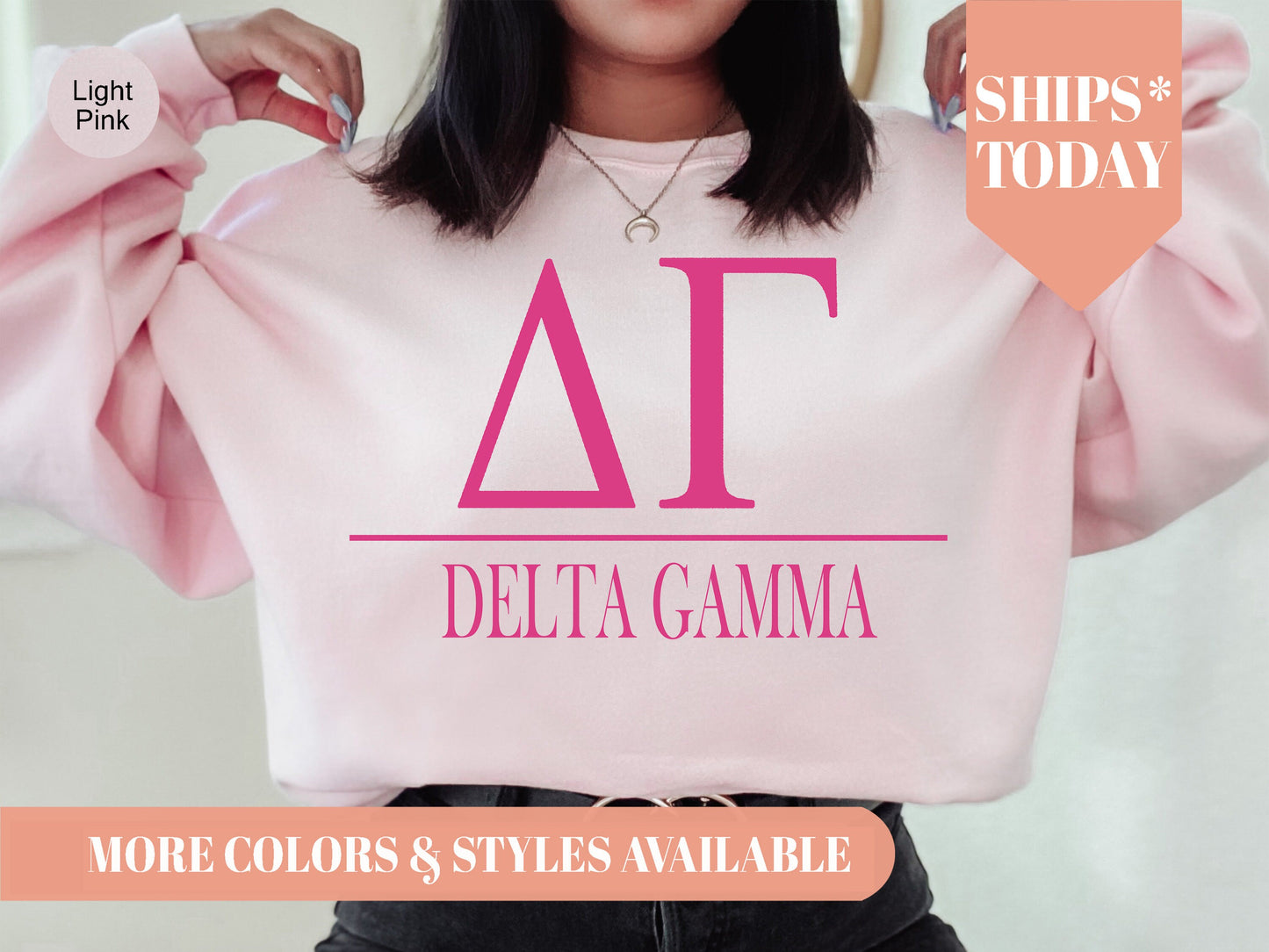Delta Gamma Loud Letters Sorority Sweatshirt _ 477g